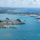 U.S. Navy facilities on the island of Guam, including the submarine tenders USS Emory Land and USSFrank Cable.